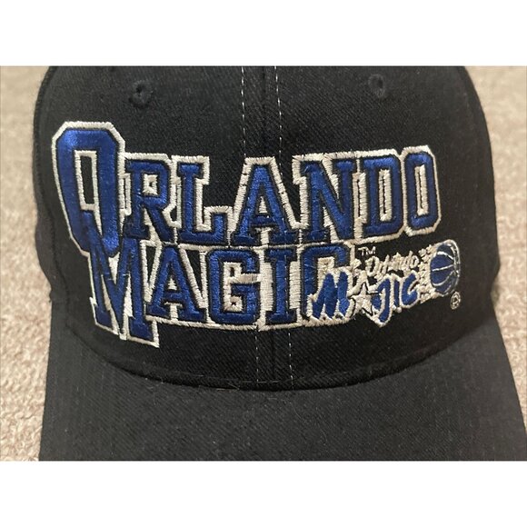 Vintage 90s Starter Orlando Magic NBA Script Wool Snapback Cap Hat Black OSFA - Picture 4 of 9